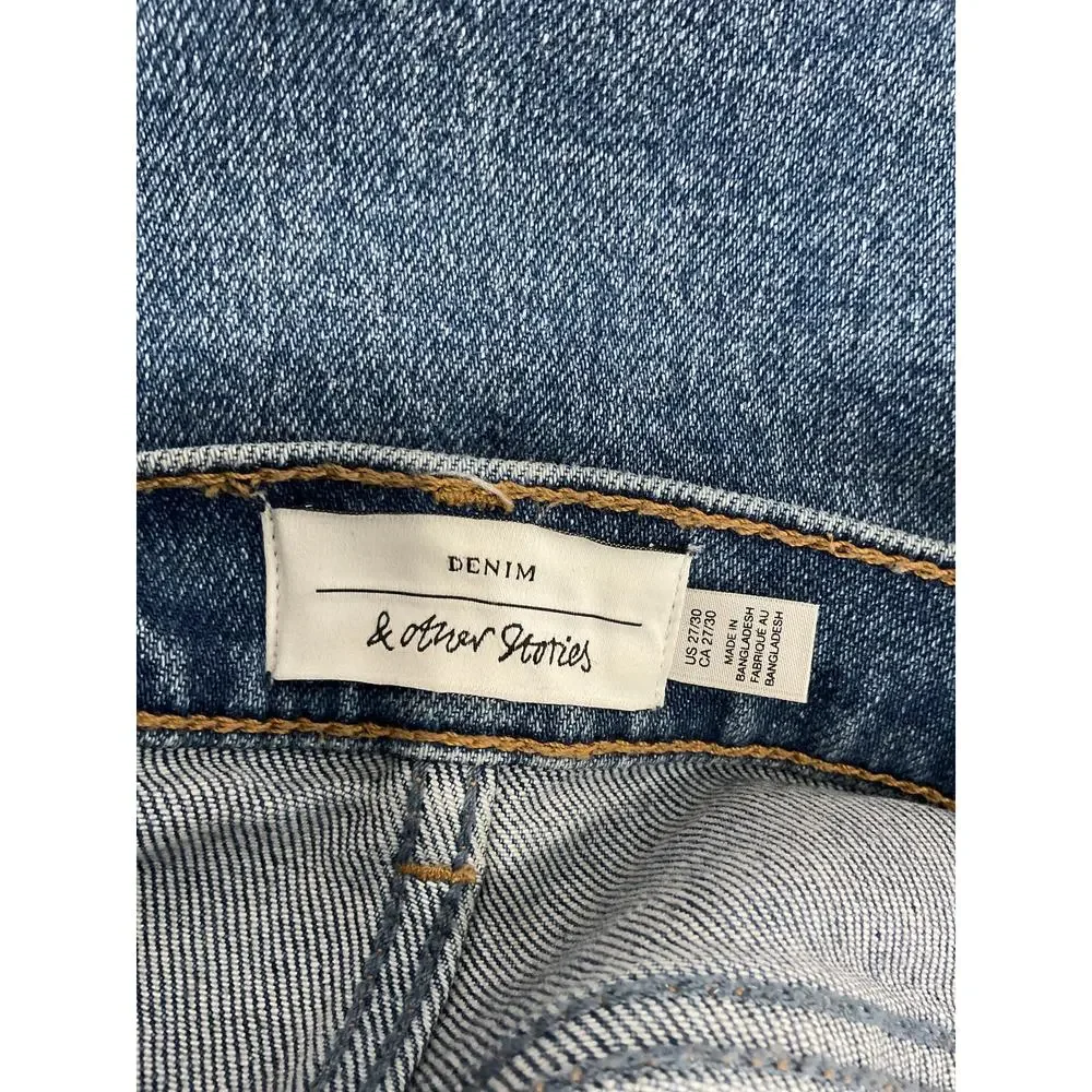 & Other Stories 'Favourite' Blue Cut Denim Jeans Size 27/30